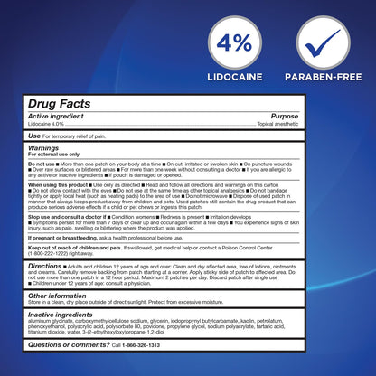 HealthWise topical analgesic patch placement on a lower back for targeted joint relief