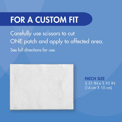 Close up of the flexible adhesive texture of a HealthWise local anesthetic patch