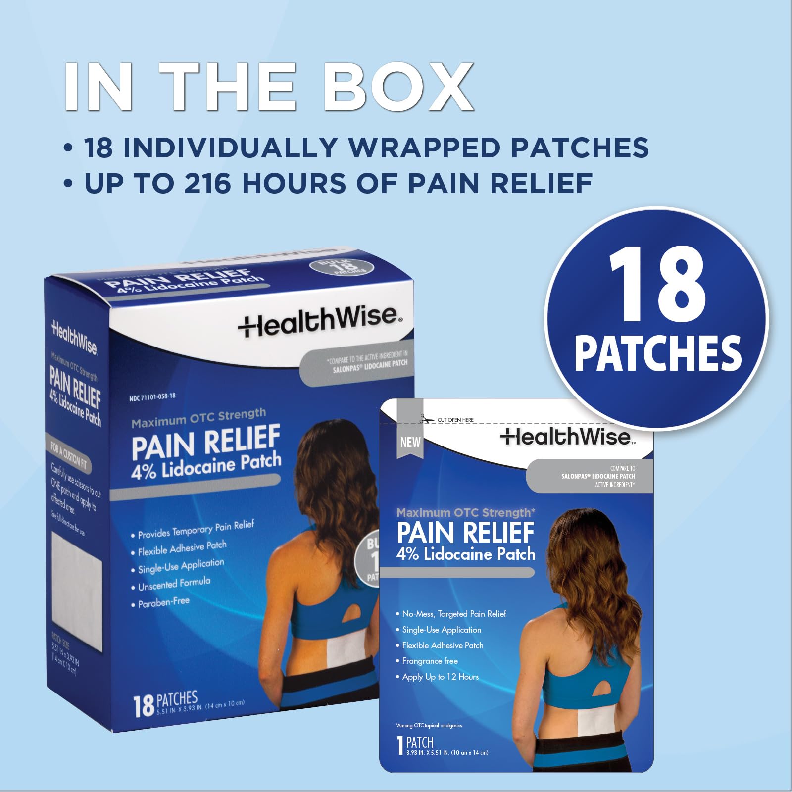 HealthWise over the counter external analgesic package with authentic imported seal details