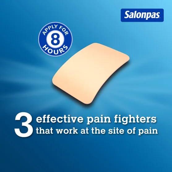 Salonpas 140 patches box showing ingredients and directions for joint discomfort