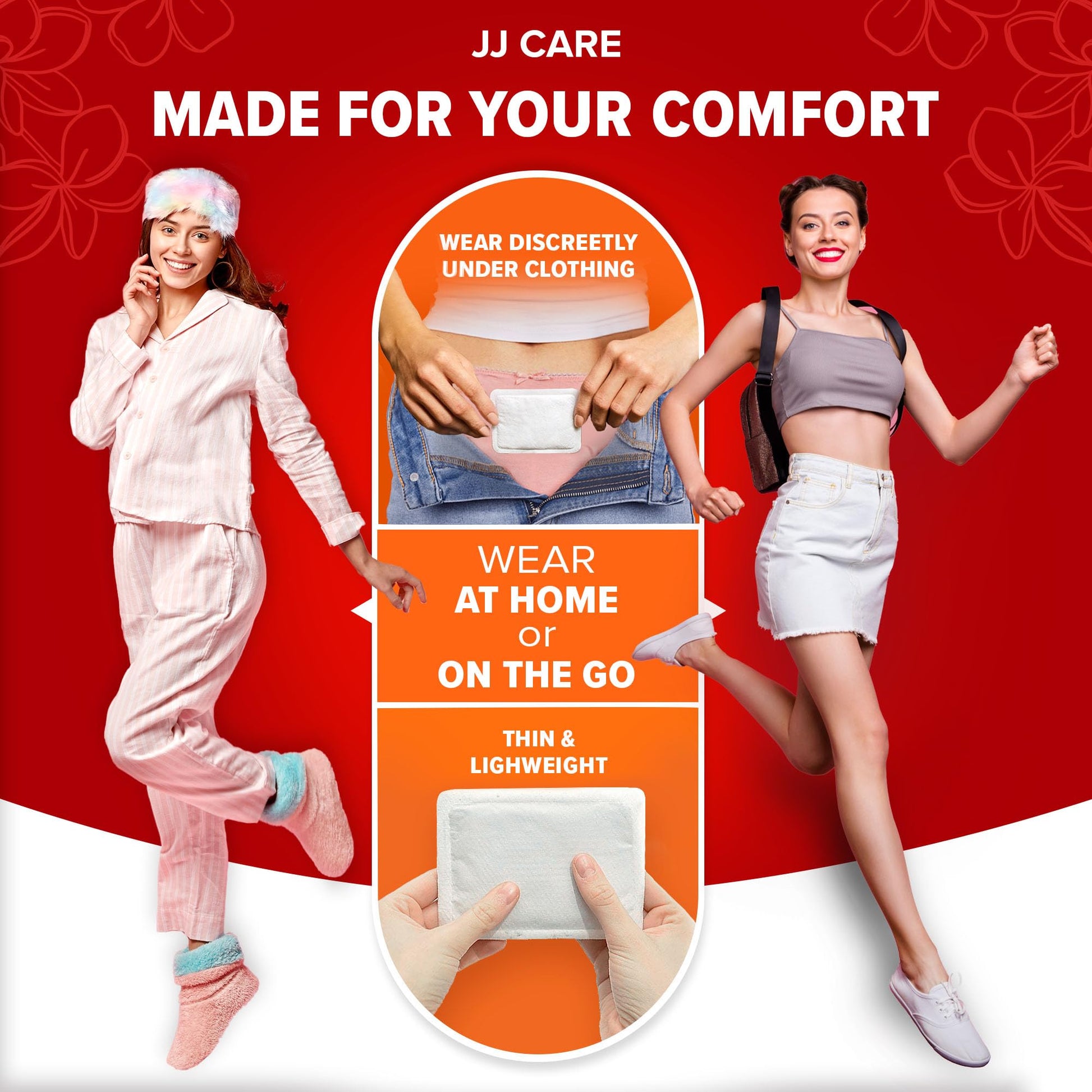 Long lasting thermal therapy patch for soothing uterine muscles during menstrual cycles