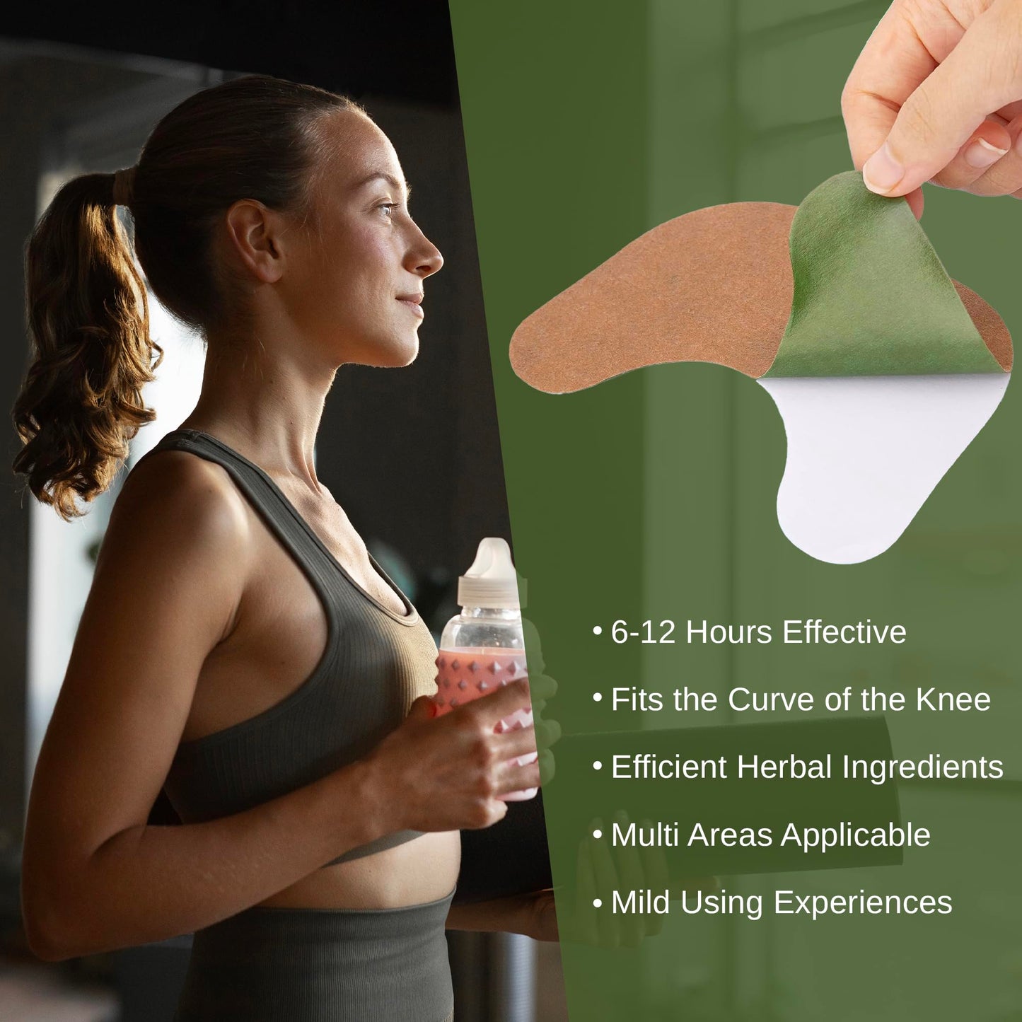 Infographic showing the versatile placement of FURSINA heating patches on the neck, back, and shoulder
