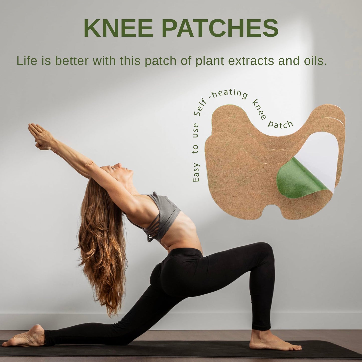 Twelve count pack of FURSINA topical heating sheets spread out to showcase individual pieces