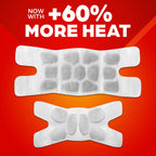 Instructional view demonstrating how to apply the flexible wrist heat patch