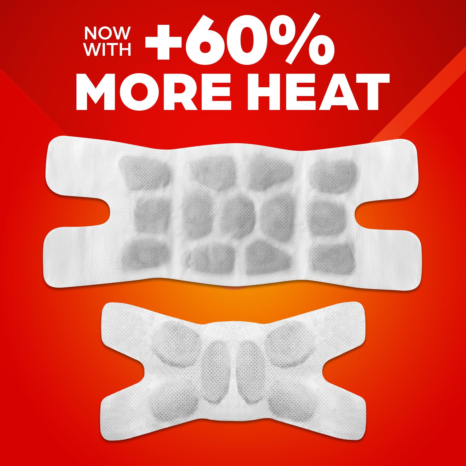 Instructional view demonstrating how to apply the flexible wrist heat patch