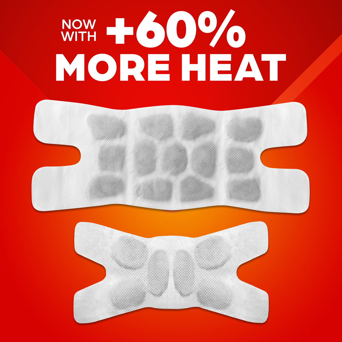 Instructional view demonstrating how to apply the flexible wrist heat patch
