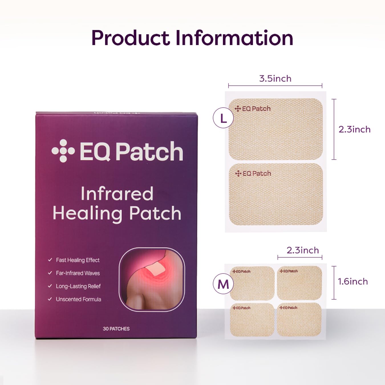 Infrared warming patch applied on a shoulder showing the lightweight and invisible under clothing fit