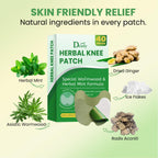 Step by step application guide showcasing skin cleaning, peeling, and sticking the herbal patch.