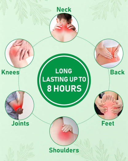 Maximum strength self heating plaster sticker showing flexible fabric texture and strong adhesive