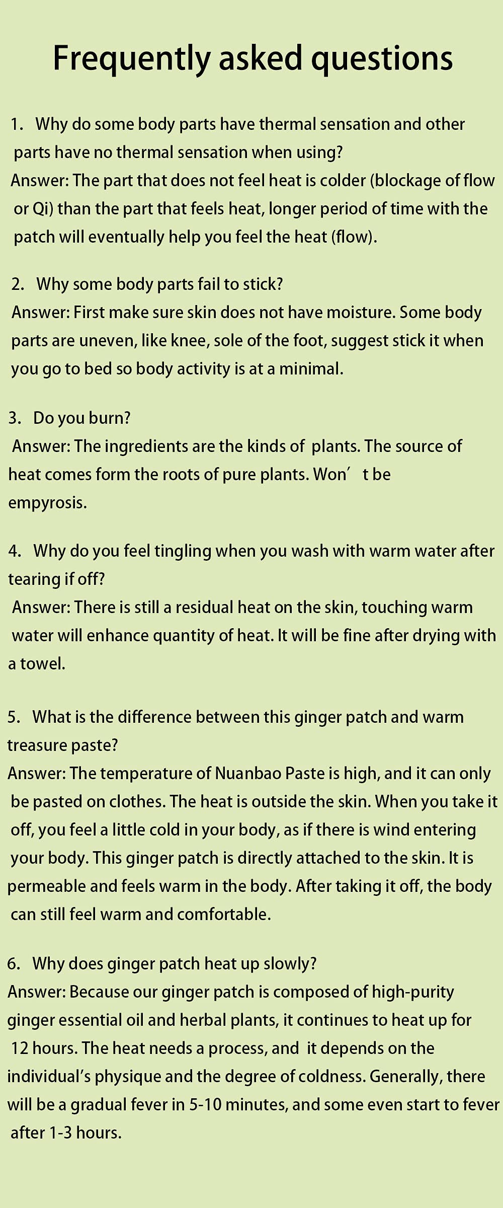 Natural ginger patches for blood circulation and lymphatic drainage therapy