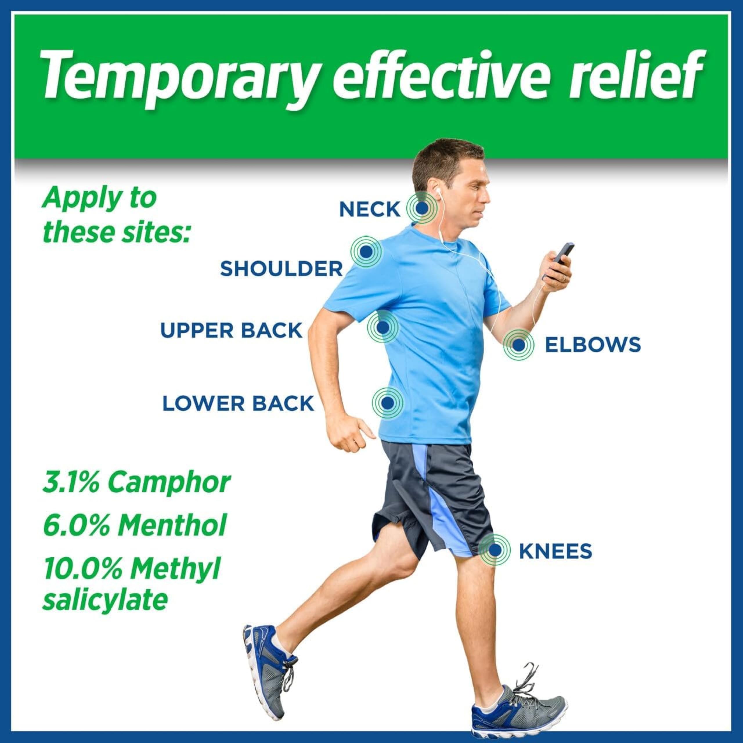 Salonpas large topical analgesic patch dimensions and coverage illustration