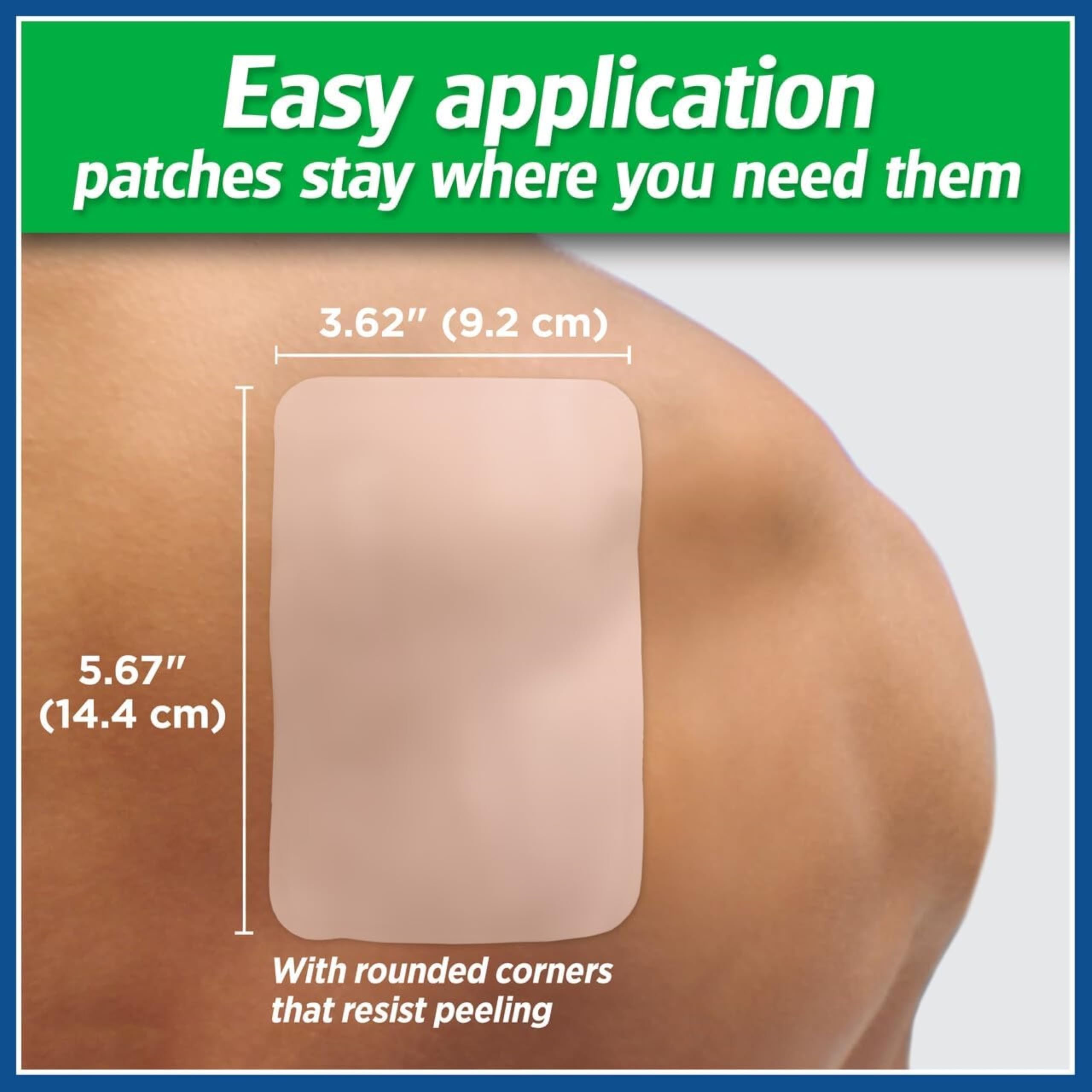 Flexible fabric texture of Salonpas large pain relieving patch for back pain