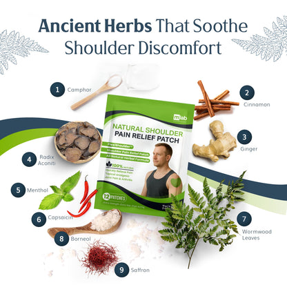 MLAB FlexiShoulder 12 pack box showing herbal ingredients and wormwood details