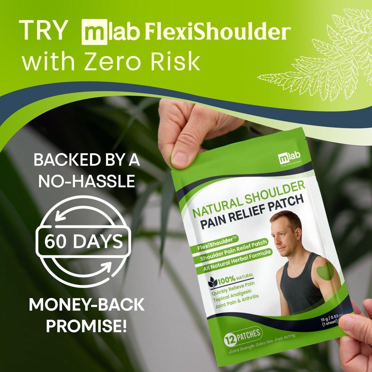 Authentic USA imported MLAB FlexiShoulder packaging with full usage instructions