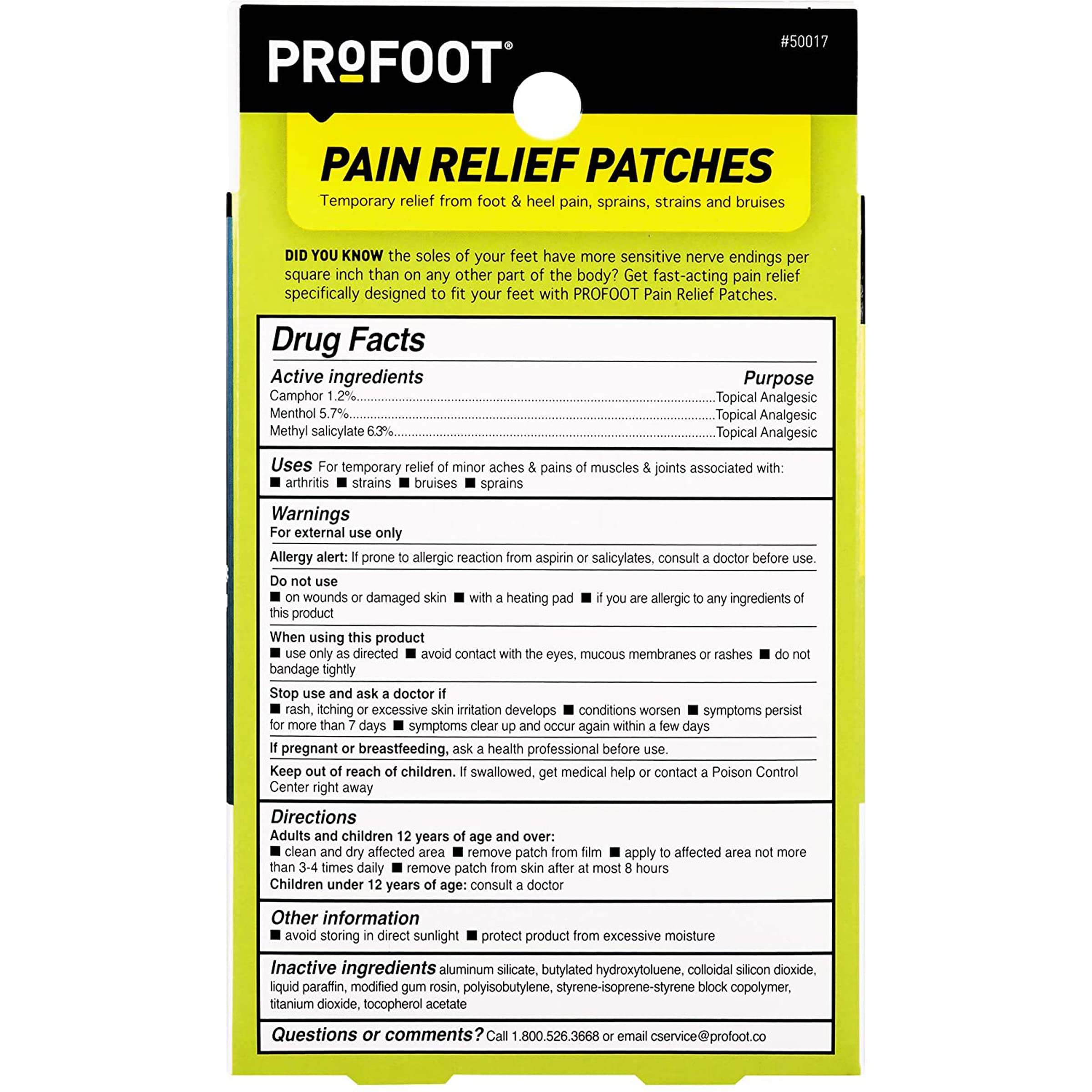 Close up of trimmable cooling pain patch material ideal for plantar fasciitis and sprain relief.