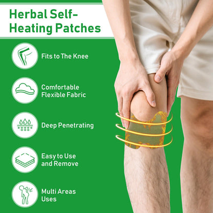 MQUPIN herbal heat patch packaging showing natural ingredients for soothing muscle stiffness