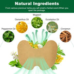 Natural wormwood and ginger infused pain patches showing the flexible adhesive backing material