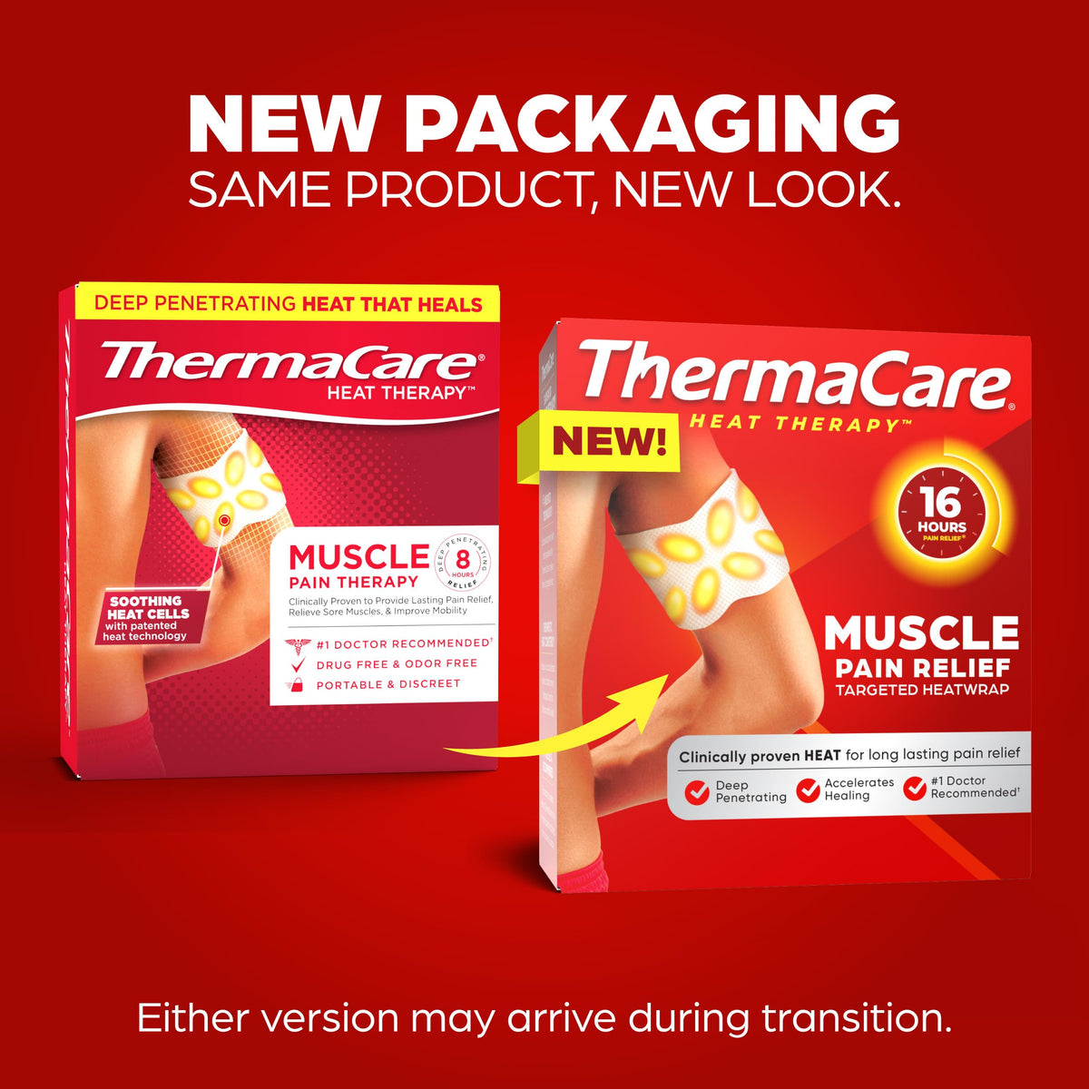 ThermaCare portable pain relief patches for menstrual cramps and muscle stiffness.