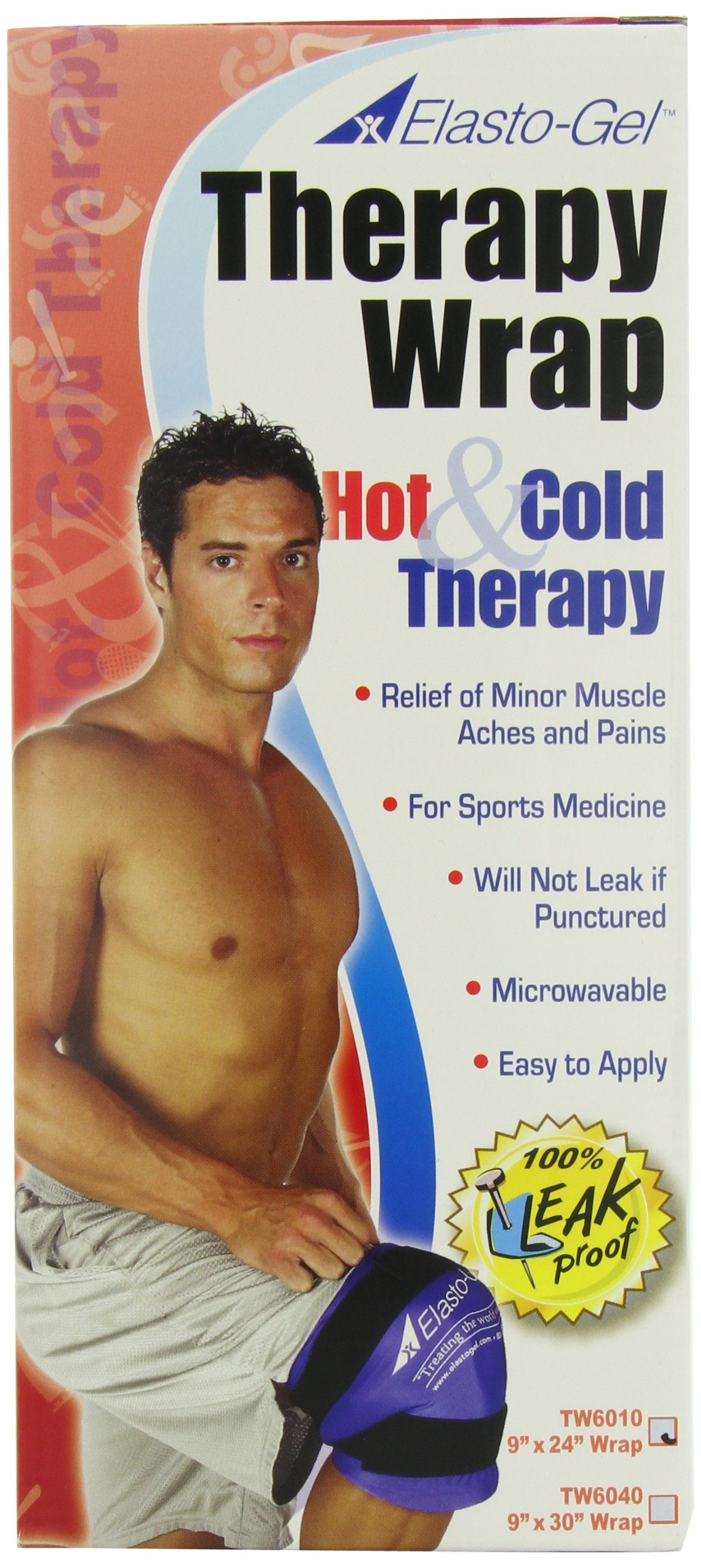 Elasto-Gel flexible thermal therapy pack showing its reusable stretch cover.