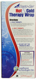 Authentic USA imported Elasto-Gel wrap with adjustable Velcro straps.