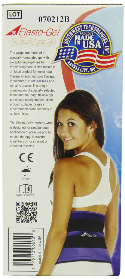 Pliable multi purpose Elasto-Gel ice pack frozen for cold compress.