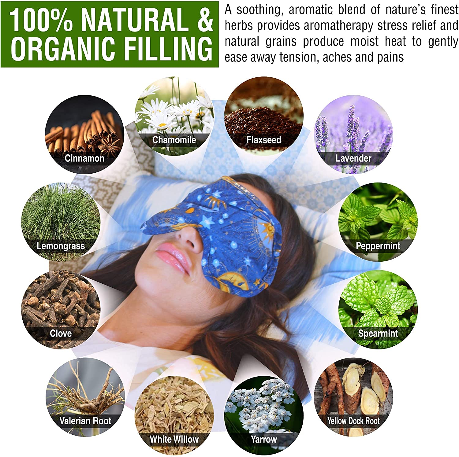 Nature's Approach aromatherapy microwavable heat pack being prepped for hot therapy