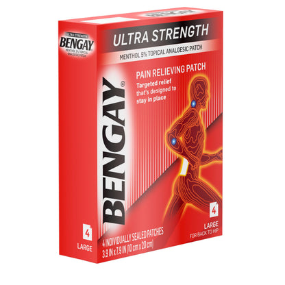 Bengay large format patches for upper and lower backache solution