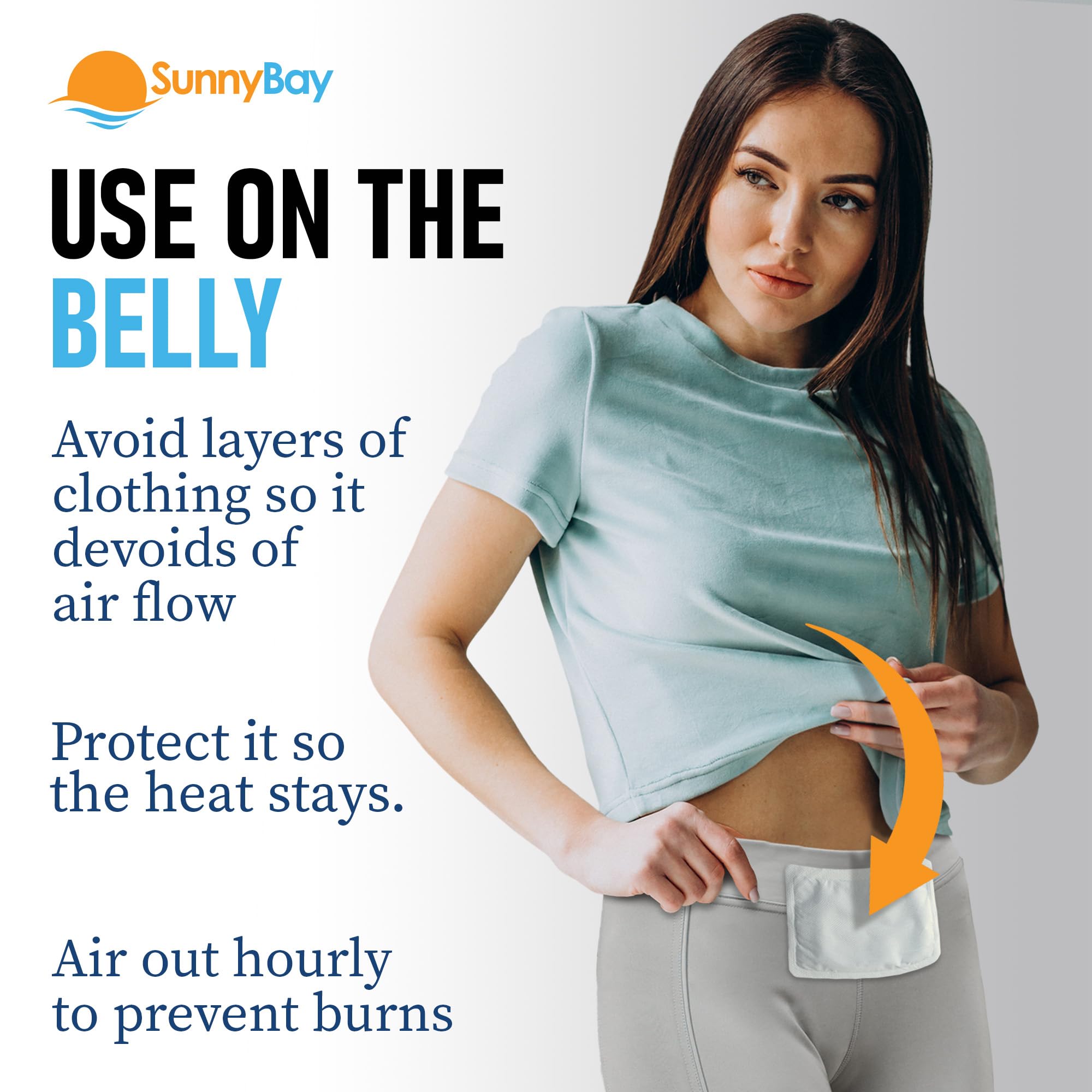 SunnyBay disposable thermotherapy patches providing twelve hours of warmth for neck and shoulder strain.