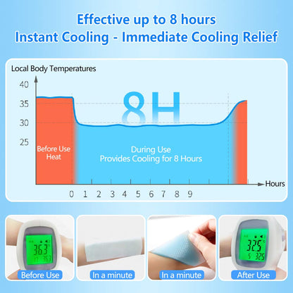 Individually wrapped physical cooling sheets for headache relief