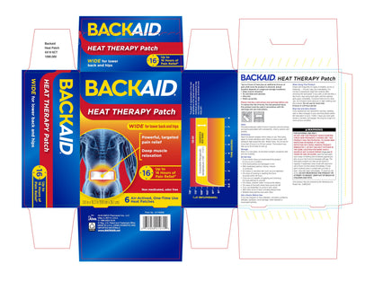 Backaid USA imported odorless heat therapy patches ideal for target muscle relaxation and stiffness reduction.
