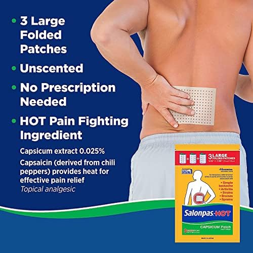Close up of the Salonpas authentic Japanese heritage branding on USA imported pain relief patch packaging