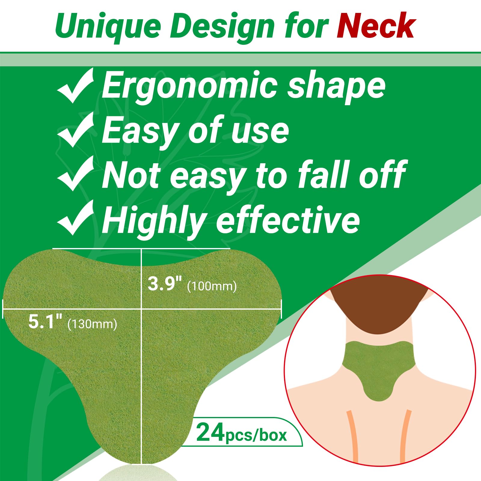 Back view of the herbal heating patch highlighting the secure adhesive layer.