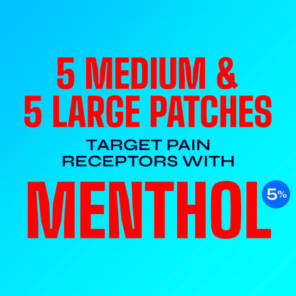 Close up view of the breathable fabric material of the Icy Hot cooling and warming medicated patch