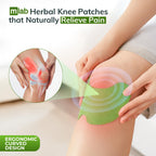 FLexiknee herbal knee patch applied directly to a knee joint showing perfect contour adhesion