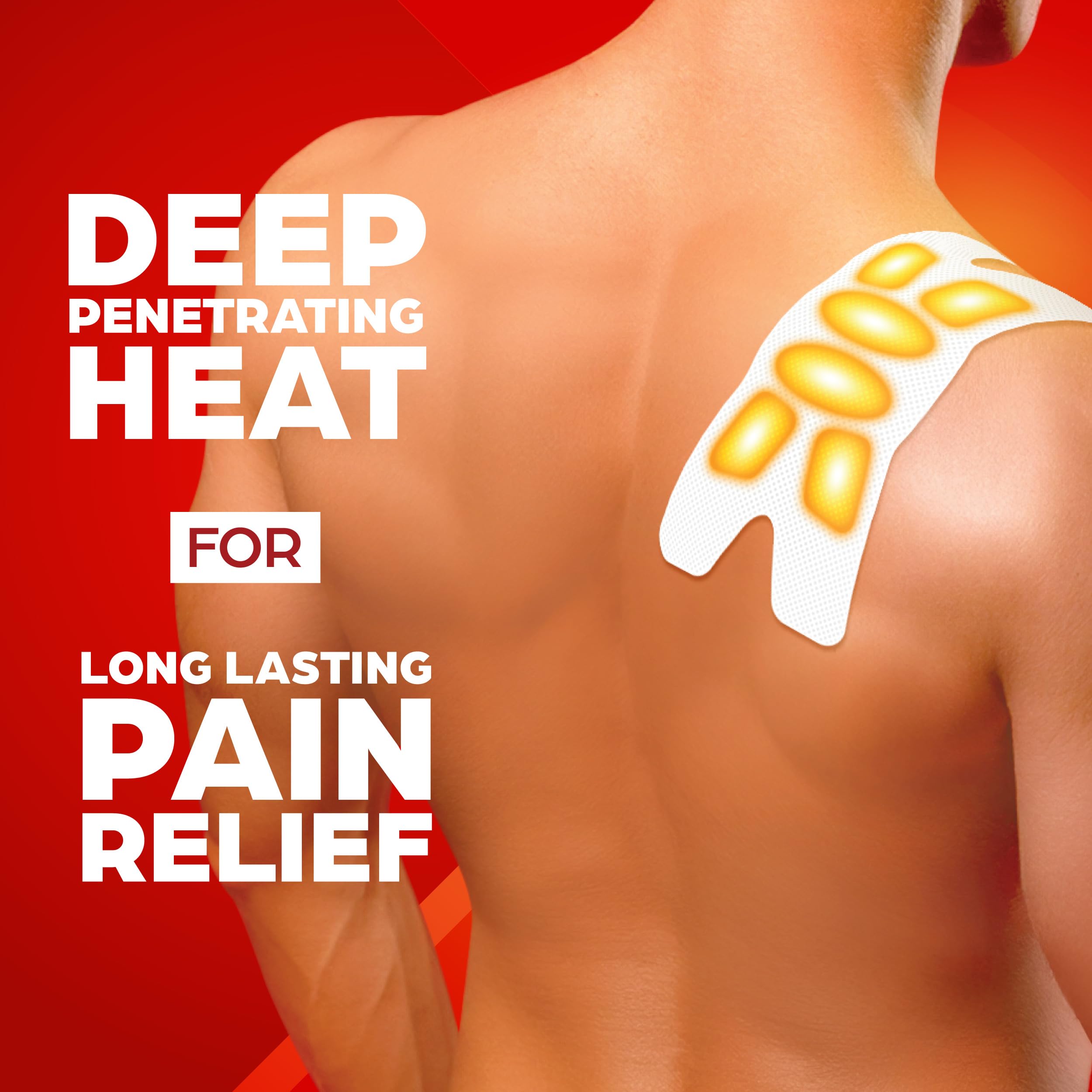 ThermaCare Joint and Muscle disposable heatwraps displaying individual patch design