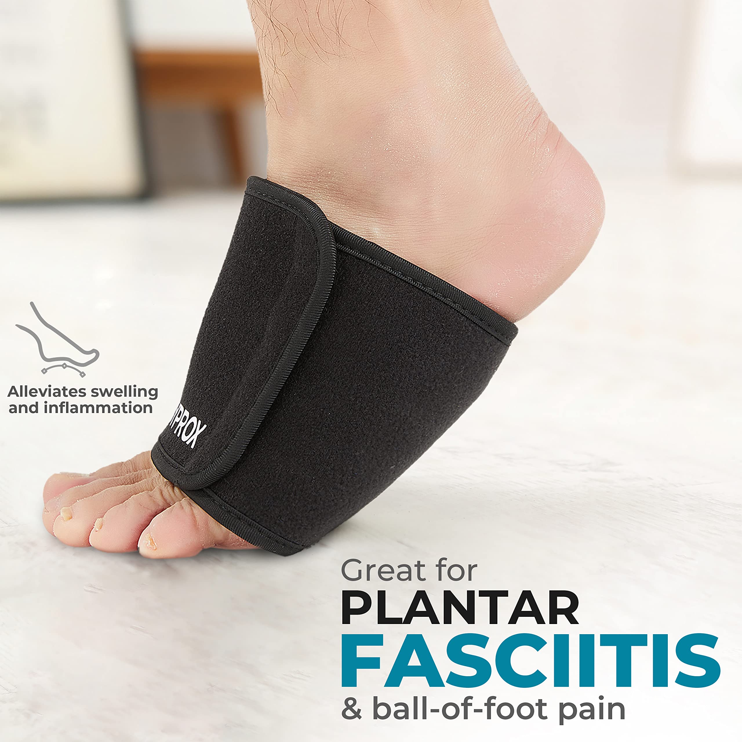 Bodyprox non-toxic gel bag being placed inside the premium flexible fabric sleeve for pain management.