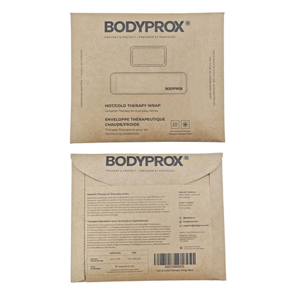 Packaging details of the imported Bodyprox reusable hot and cold first aid essential pack for home recovery.