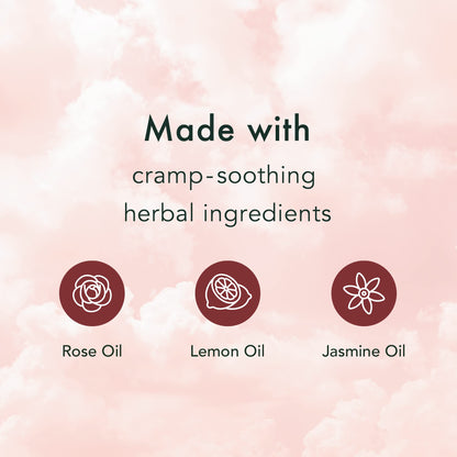 Back label of Rael natural herbal heating patch showing botanical ingredients