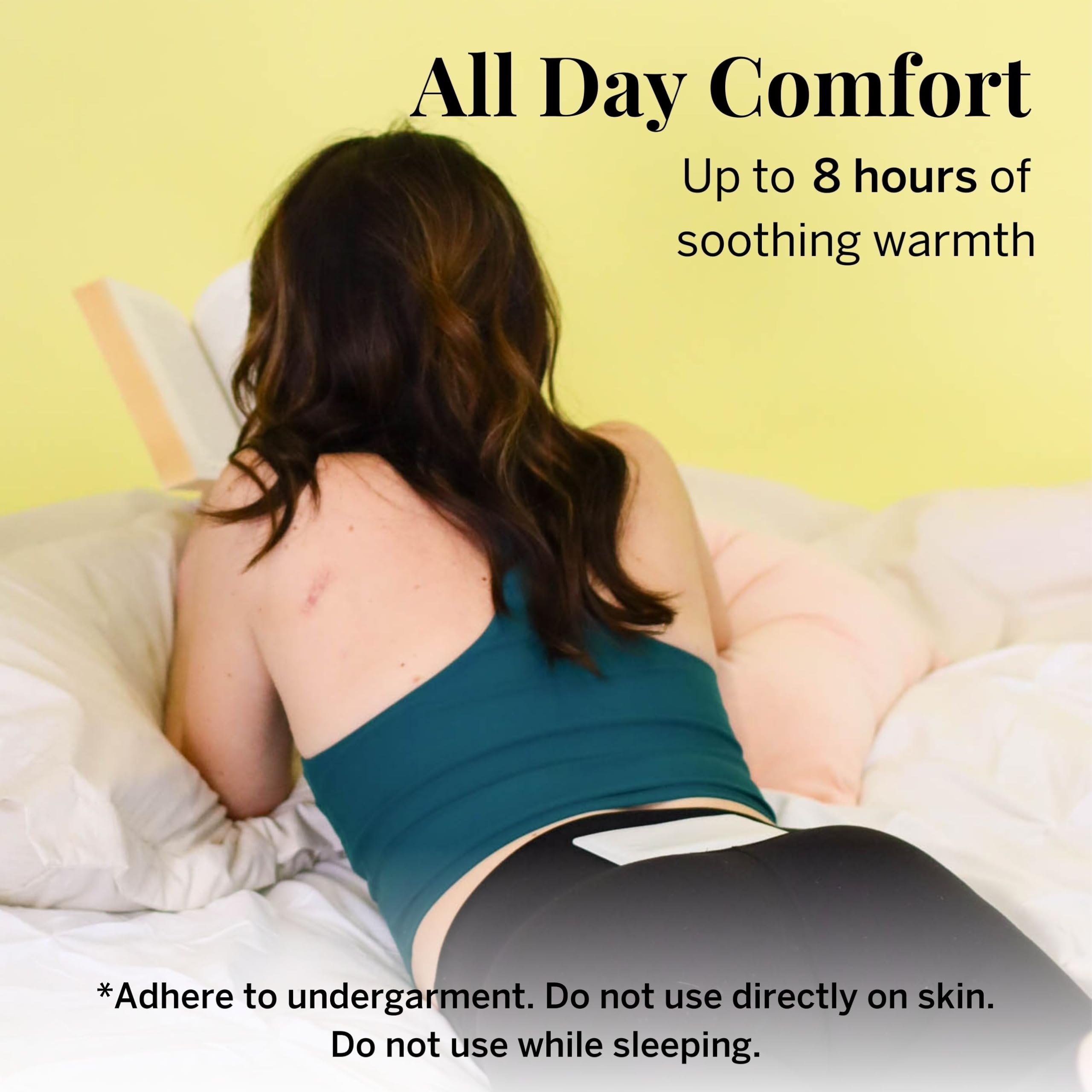 Air-activated thermal therapy patch for targeted lower back ache relief during menstruation