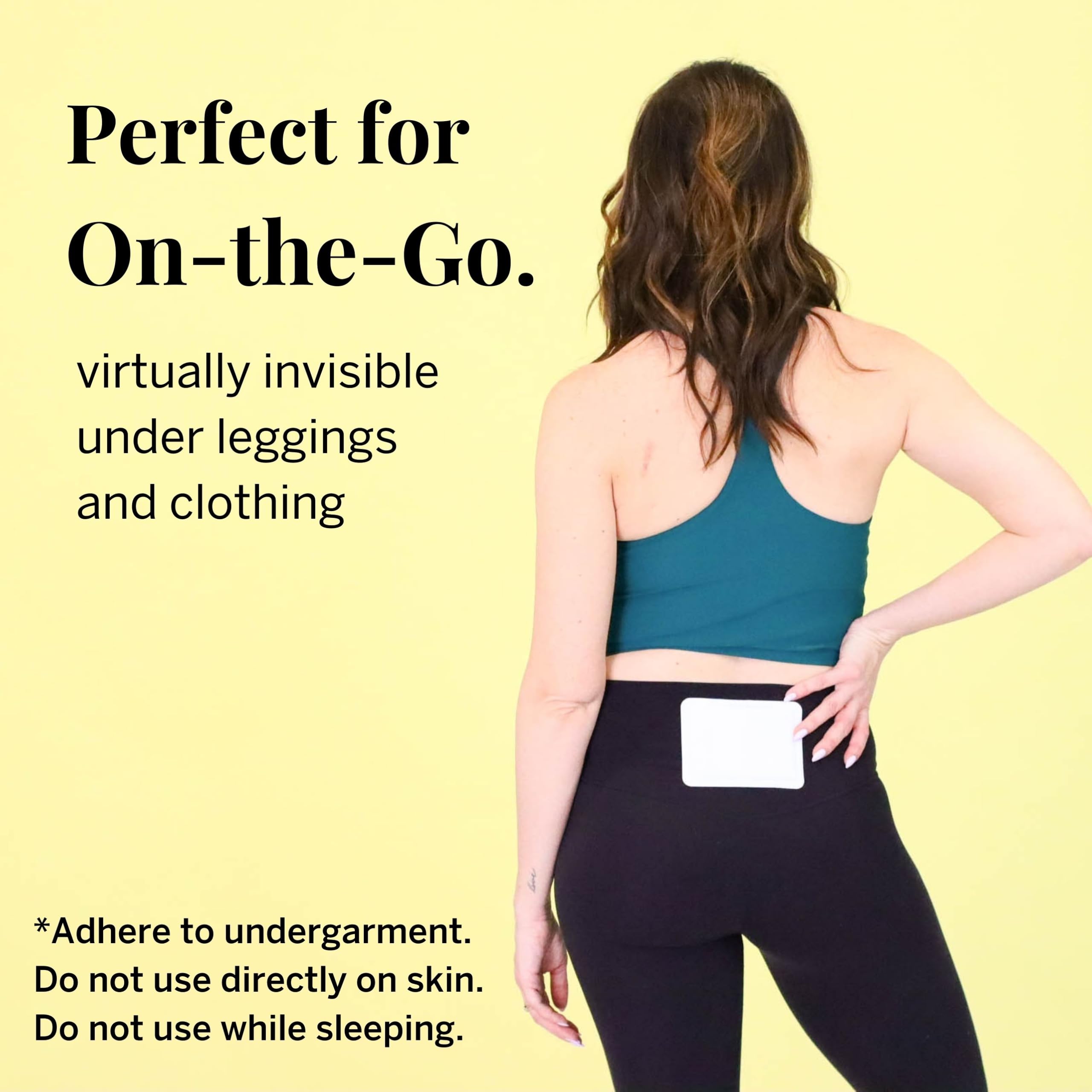 Portable packaging for Pixie Cup period discomfort solution fitting easily inside a travel handbag