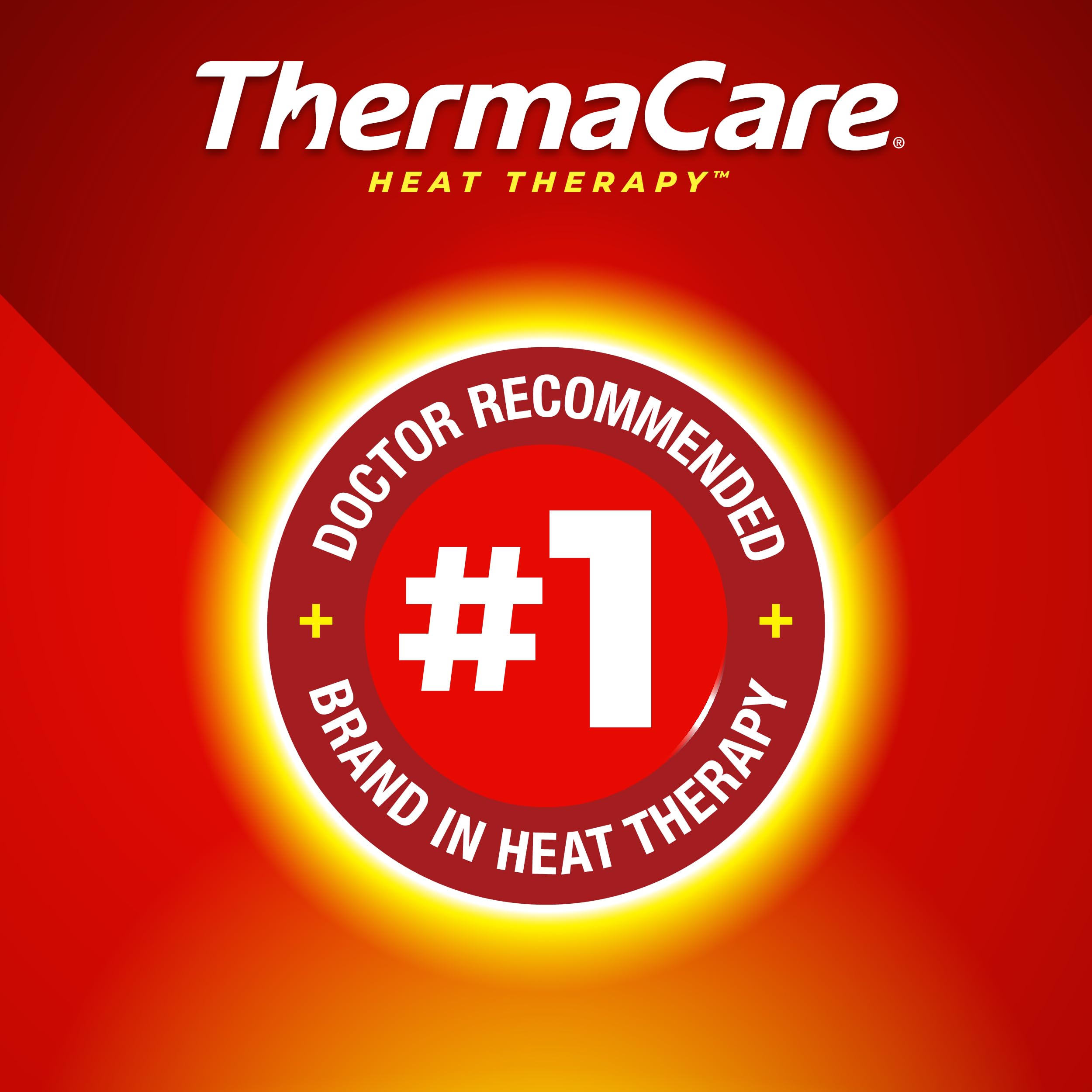 ThermaCare 10 pack back therapy wraps imported from the USA displayed on plain background.