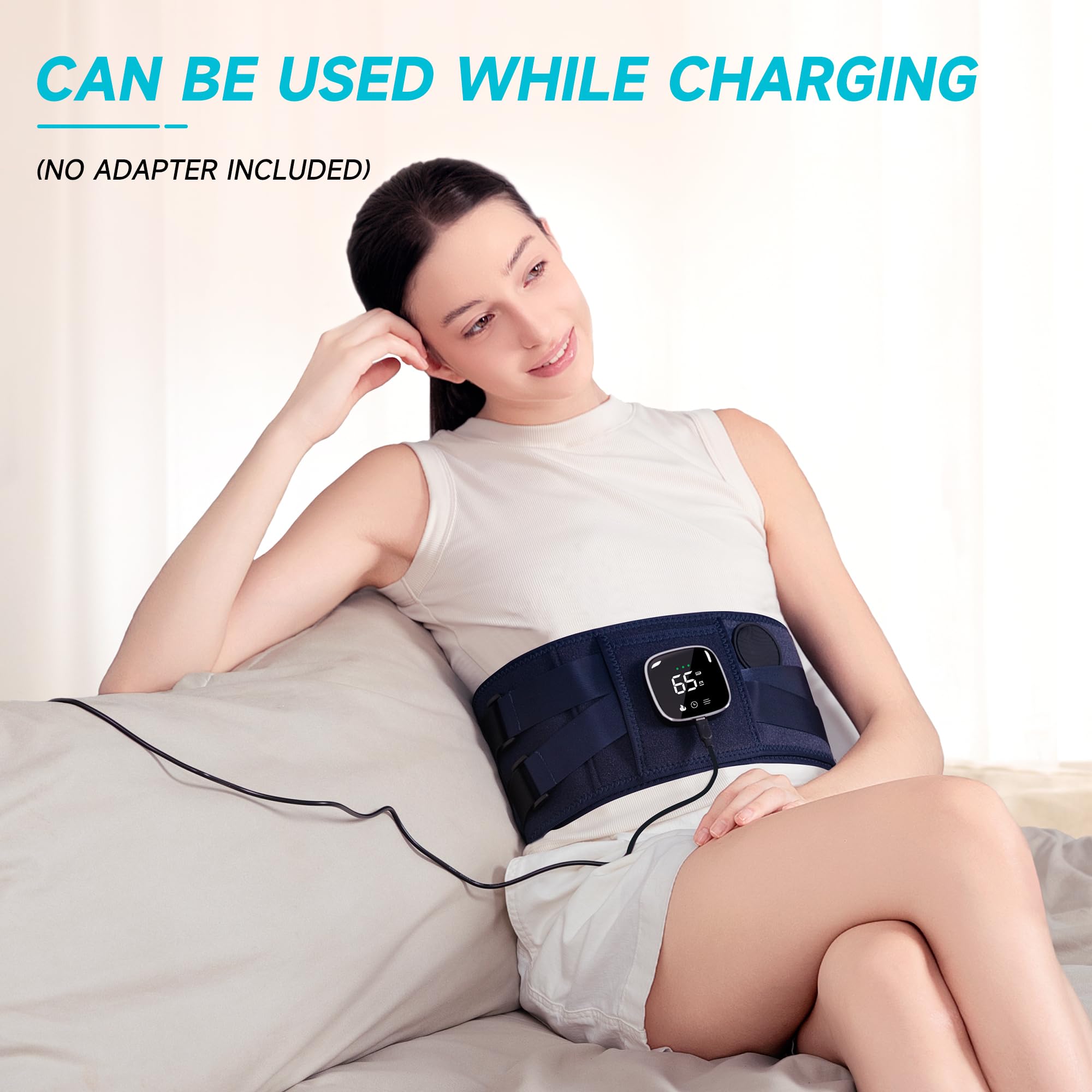 Burrki cordless lumbar support brace highlighting the three integrated spinal alignment poles