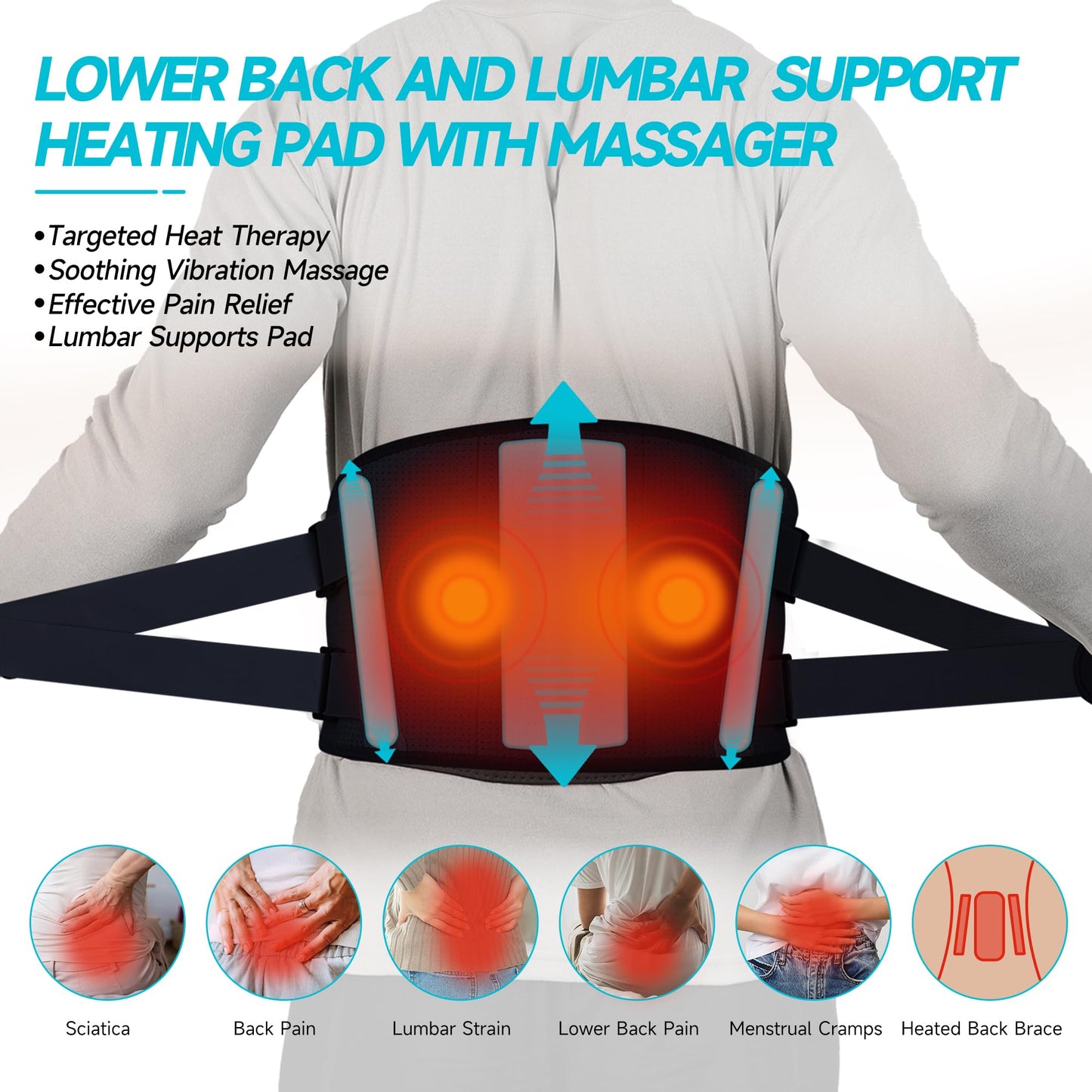 Burrki premium cordless massager belt package contents including the rechargeable battery setup