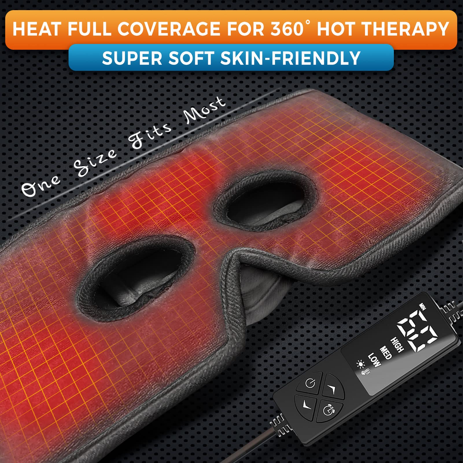 Soft inner lining of the heating pad being prepared with a fine mist for moist heat therapy.