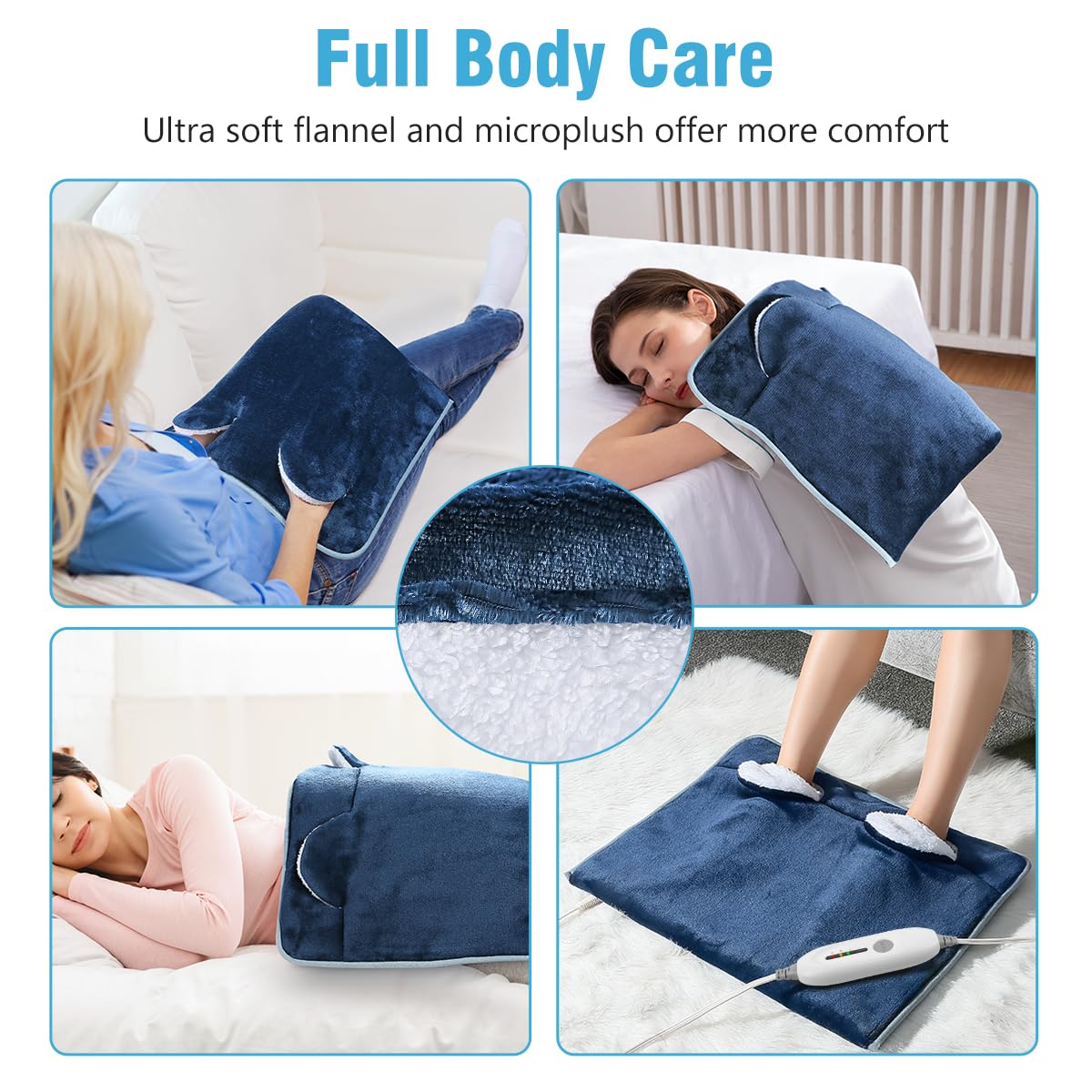 Proaller full body use heating pad applied to the back and shoulders