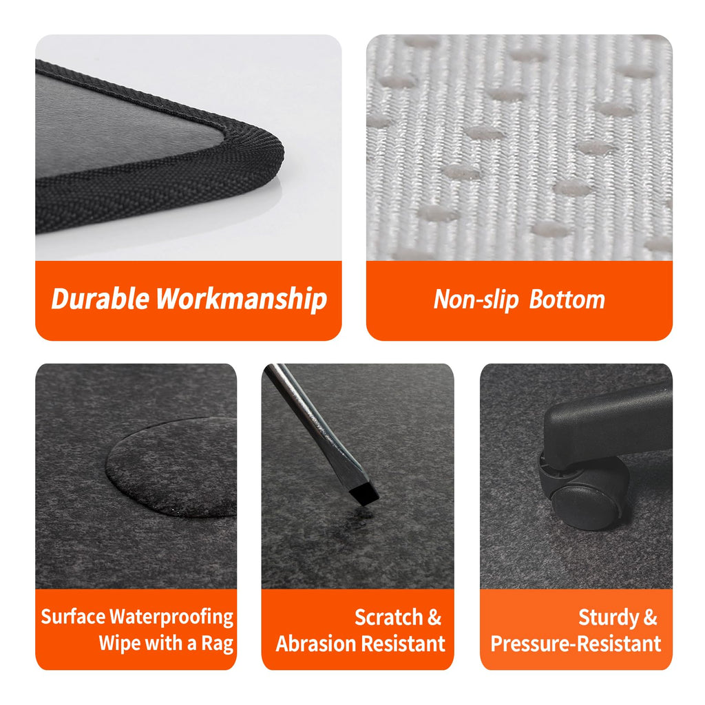 Non slip silicone backing pattern on the reverse side of the Hodeamy foot warmer mat