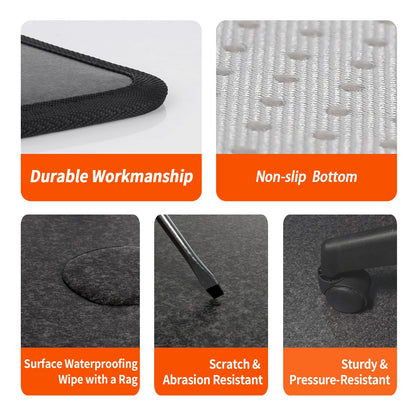 Non slip silicone backing pattern on the reverse side of the Hodeamy foot warmer mat