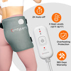 Comfytemp therapeutic heating pad showing the premium soft gray flannel texture.