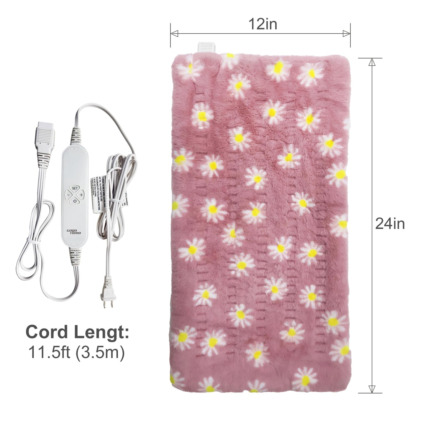 GOQO TOMO imported authentic electric heating pad packaged beautifully as a personal care gift choice.