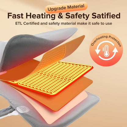Digital controller of the weighted heating pad displaying five adjustable heat levels